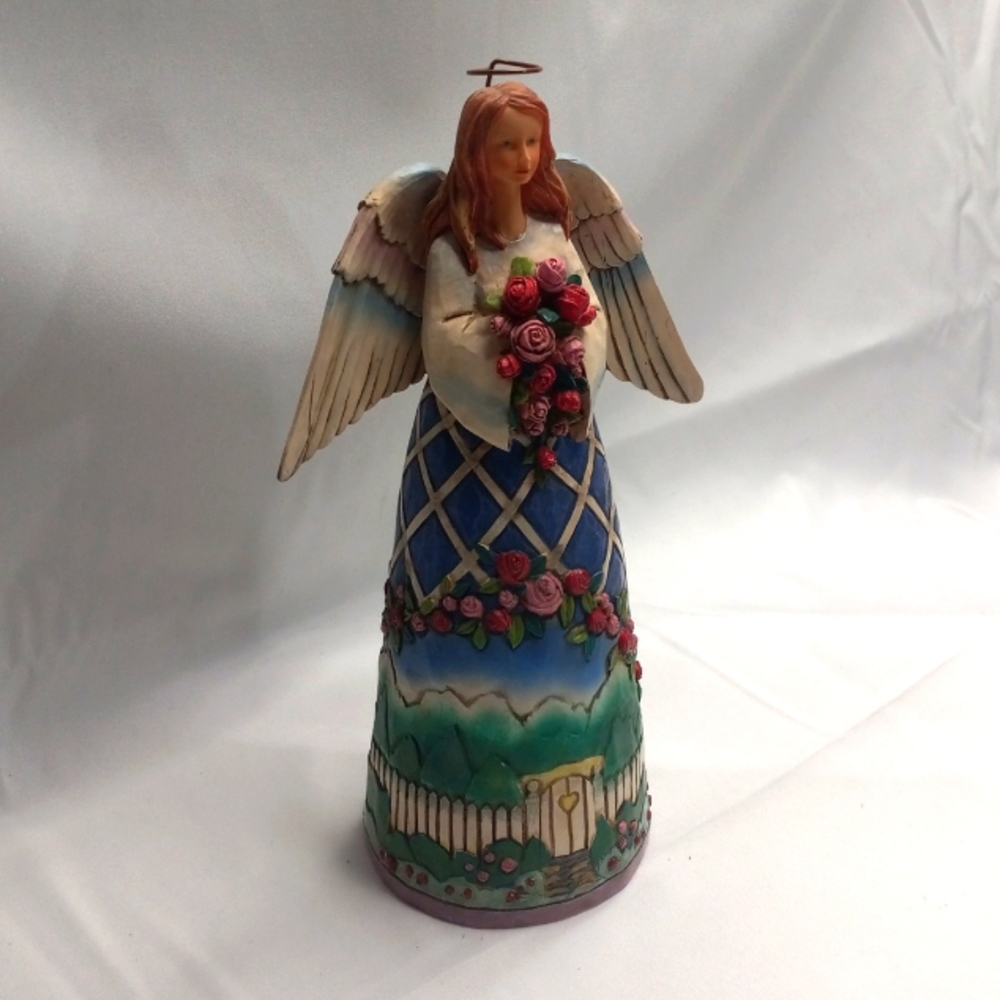 Jim Shore retired 2003 "Guardian Of The Garden And Flowers" Angel